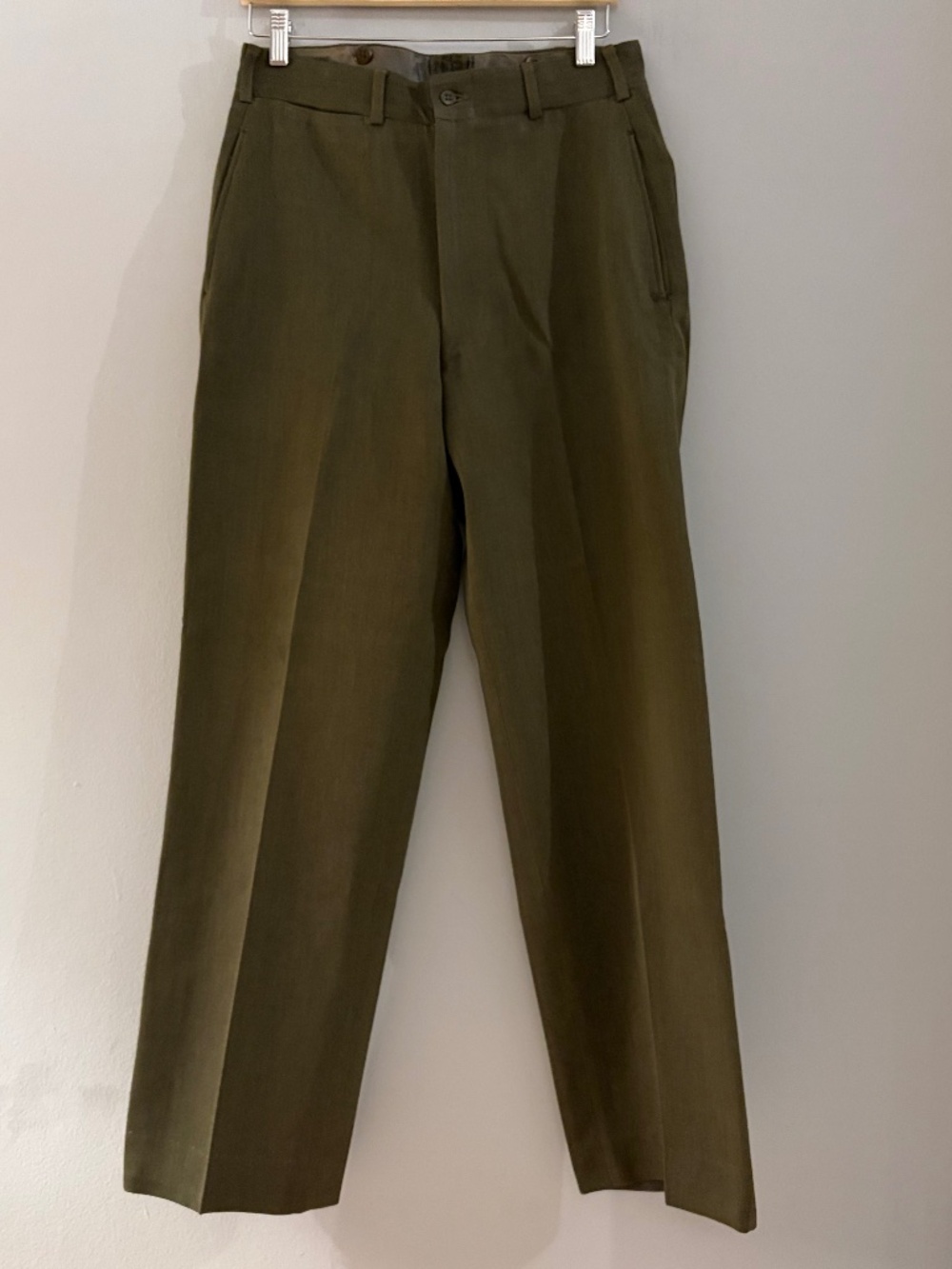 Original vintage U.S. Army olive green service trousers #10